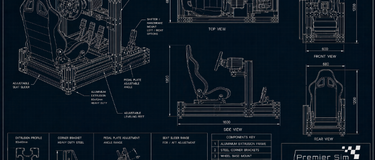 Custom sim racing simulator build by Premier Sim Racing — designed, installed, and supported nationwide