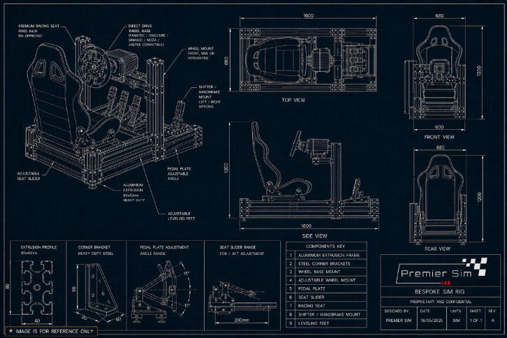 Custom sim racing simulator build by Premier Sim Racing — designed, installed, and supported nationwide