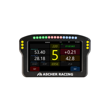 Ascher Racing 4" sim racing dashboard with aluminum housing and RGB LEDs – Premier Sim Racing Naples FL